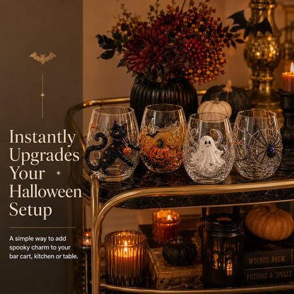 SpookySip – Artisan Halloween Drinking Glass