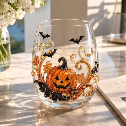 SpookySip – Artisan Halloween Drinking Glass