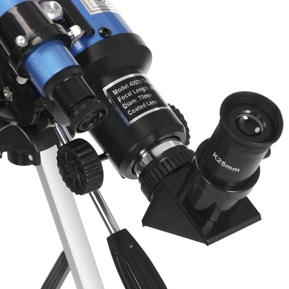 Télescope spatial Pro pour débutants équipé d'un grossissement 150X et d'une lentille Barlow 3X bleue