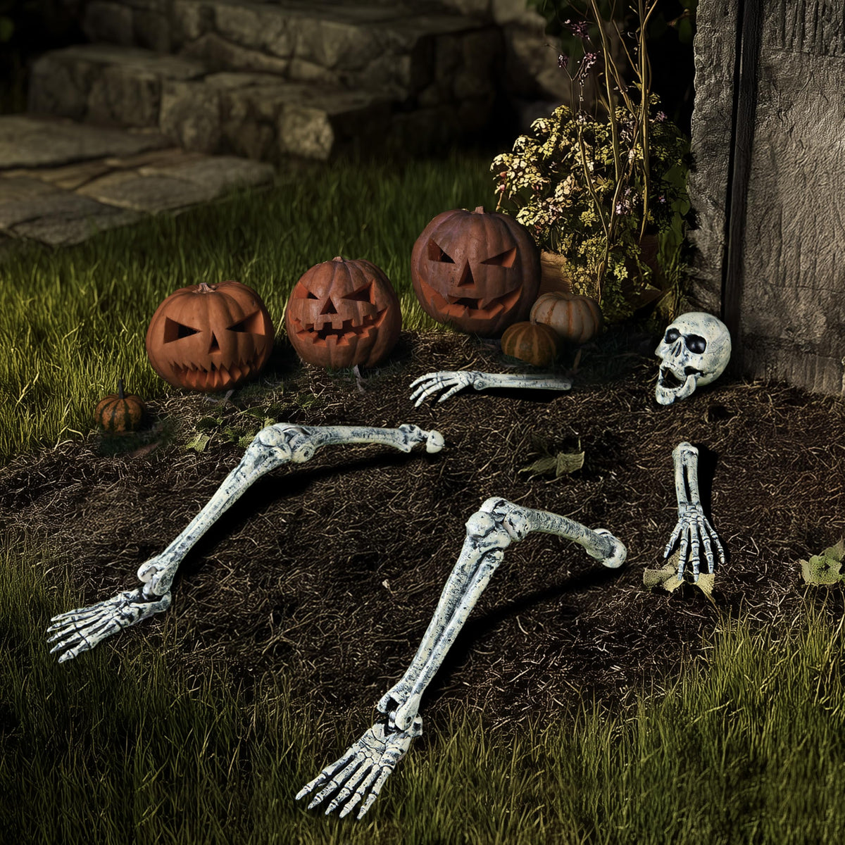 5 Pcs Life Size Skeleton Halloween Decorations Outdoor – Ventayo