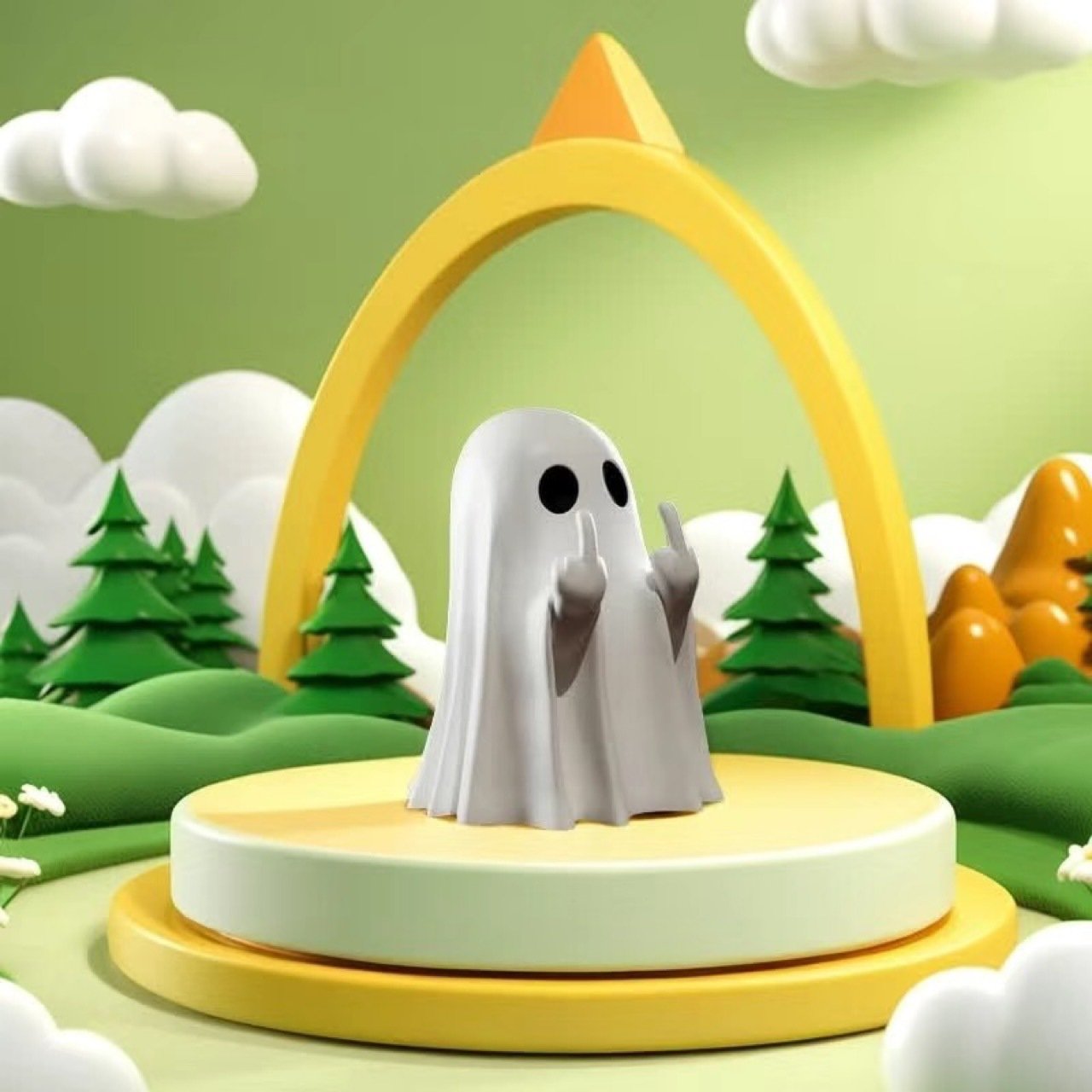 Ghoulie - Playful Resin Ghost Statue