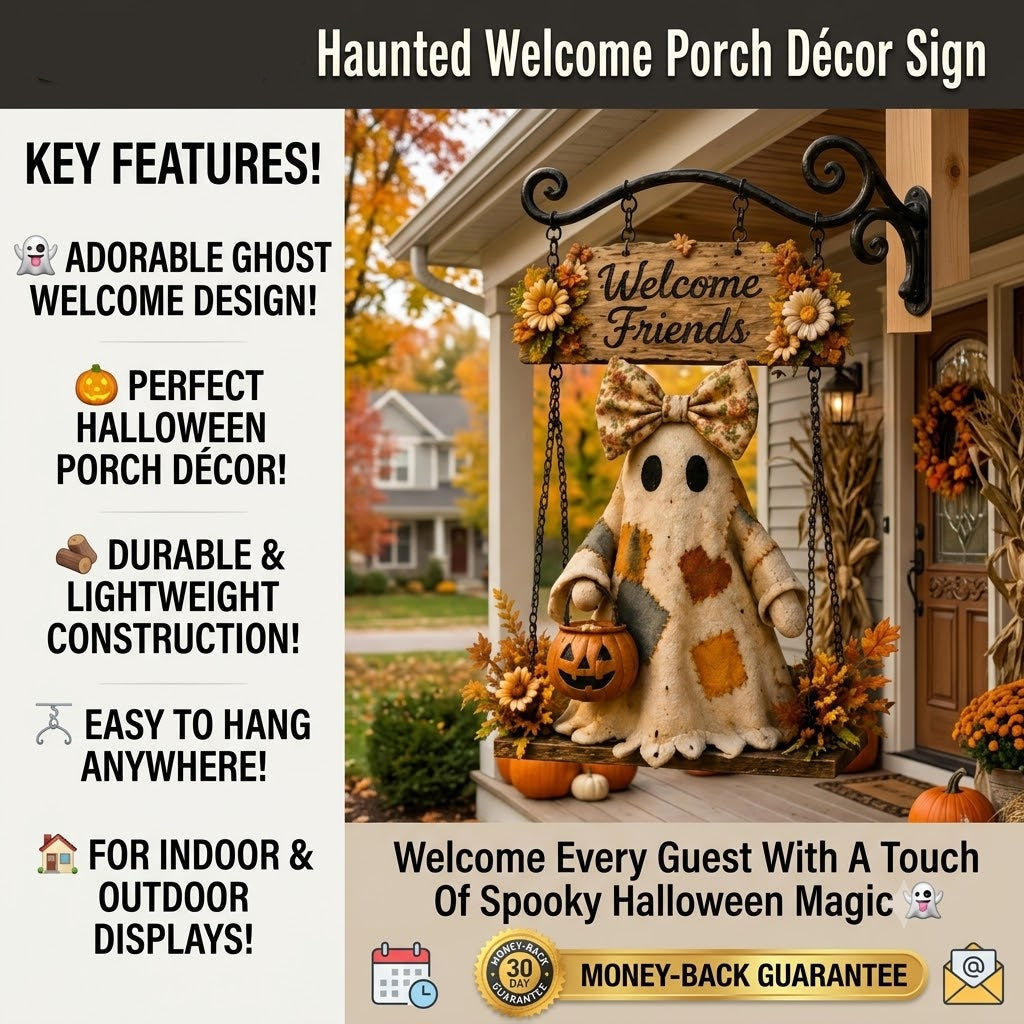 Haunted Welcome Porch Décor Sign – Ventayo
