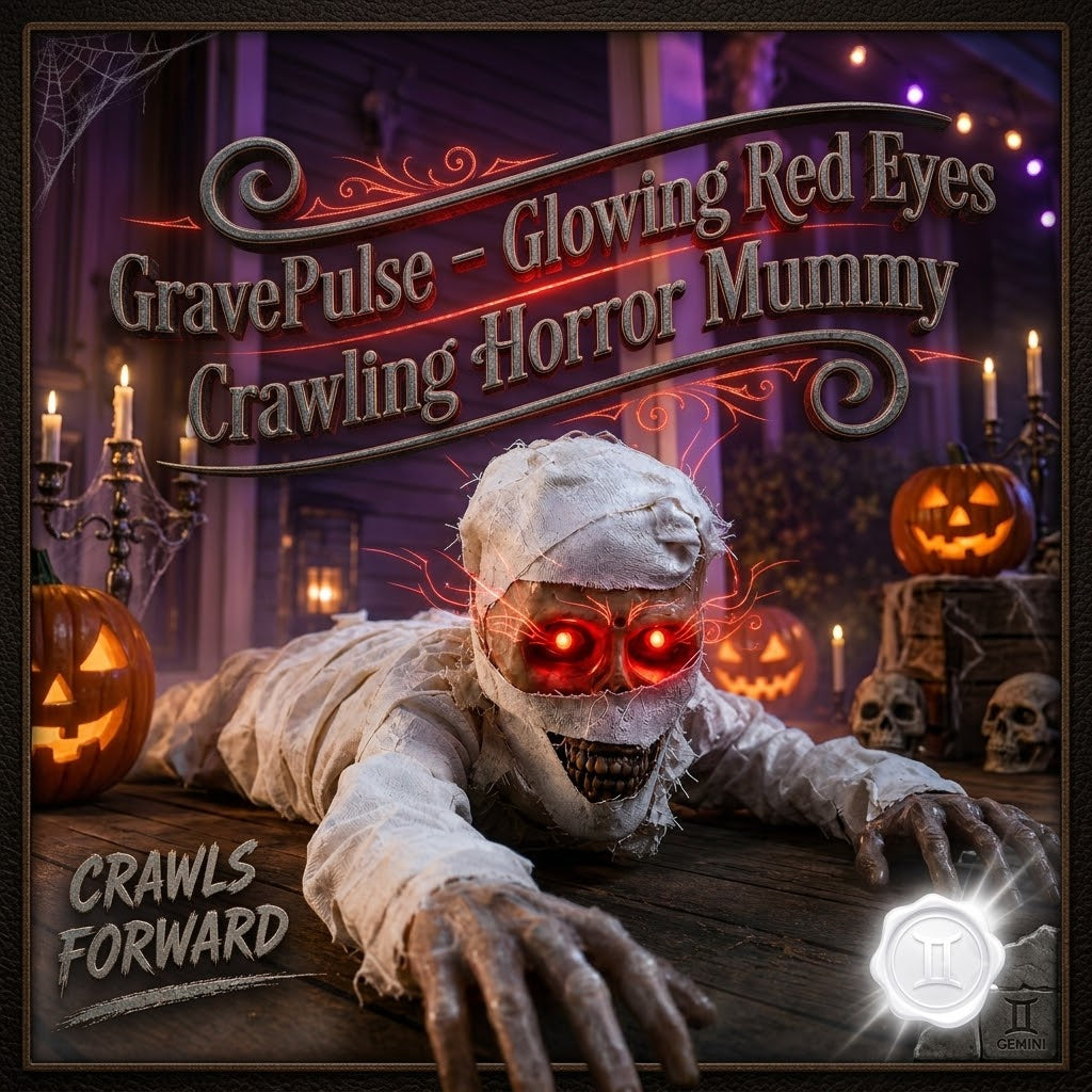GravePulse – Glowing Red Eyes Crawling Horror Mummy