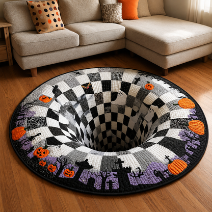 SpookyPortal – 3D Skeleton Vortex Halloween Rug