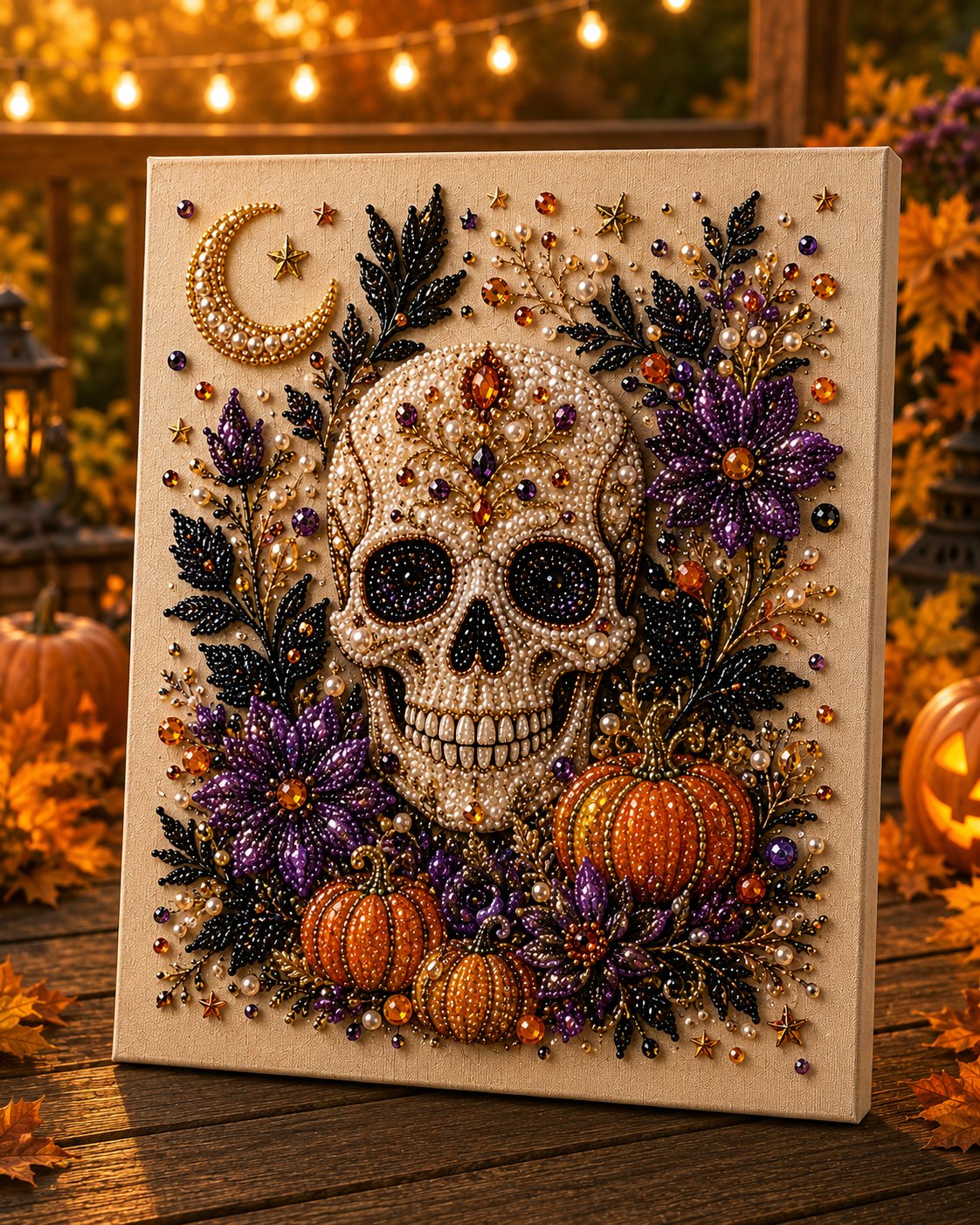 SpookyShimmer – Halloween Pearl Canvas