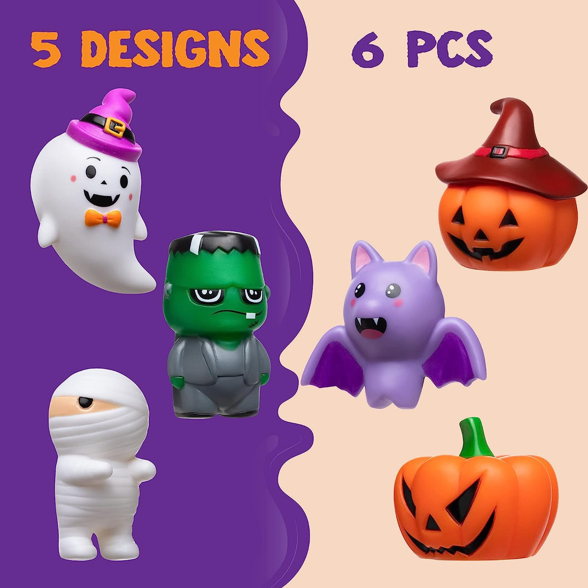 Halloween Light-up Bath Toys, 6 Pcs – Ventayo
