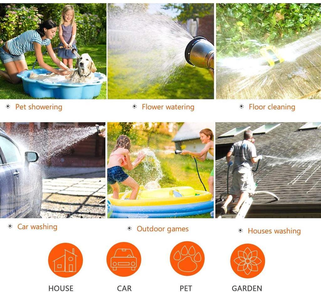 Tuyau de jardin extensible – flexible, léger et robuste avec buse de pulvérisation