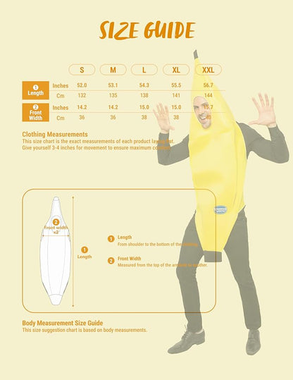Adult Deluxe Banana Costume Set - Halloween Dress-Up & Cosplay – Ventayo