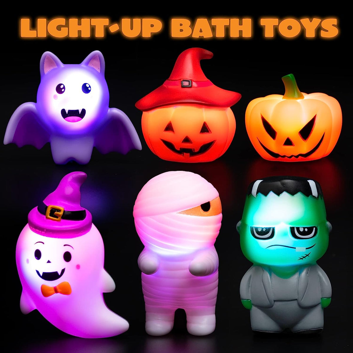 Halloween Light-up Bath Toys, 6 Pcs – Ventayo
