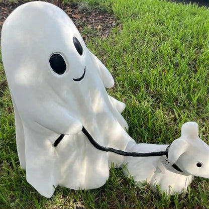 Ghostly Pumpkin Dog Statue – Ventayo