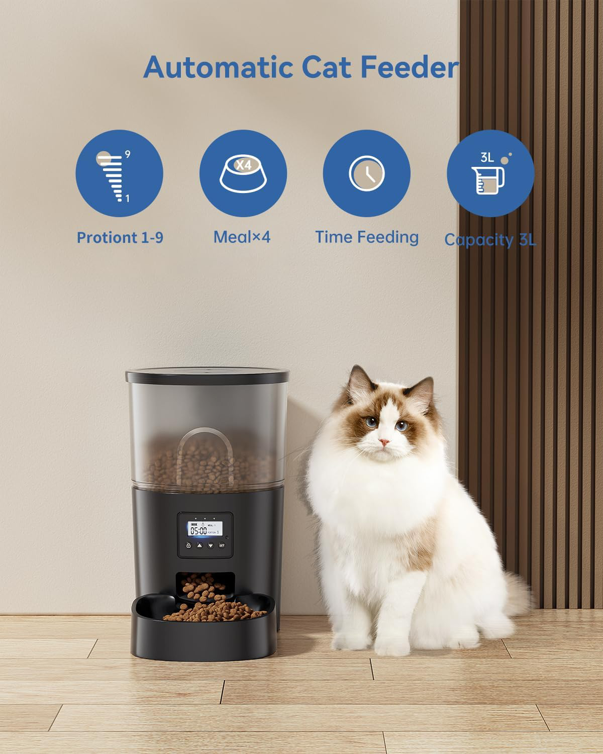 Automatic Cat Food Feeder With Timer