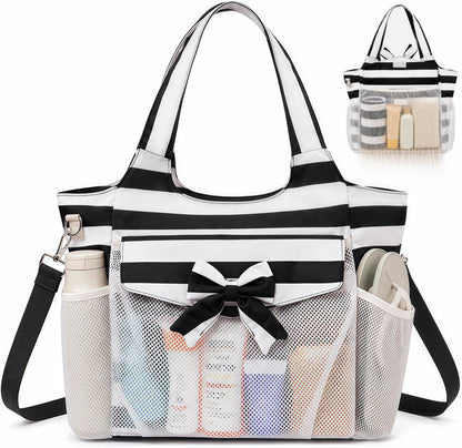 Ventayo – Coastal Collection | Large Waterproof Beach Tote Bag with Zipper & Wet Pocket | Versatile for Travel, Gym, and Grocery