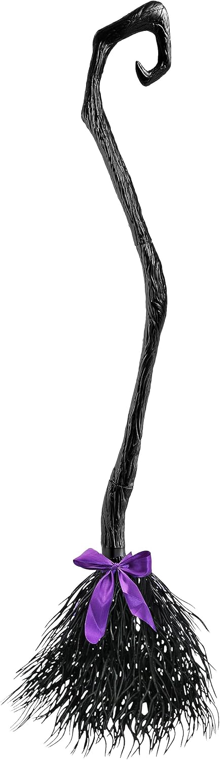 55" Witch Broom with Ribbons - Halloween Costume & Decor Prop – Ventayo