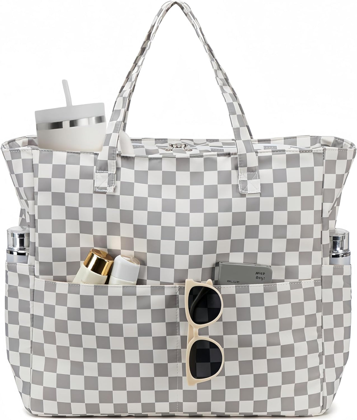 Ventayo – Coastal Collection | Large Waterproof Beach Tote Bag with Zipper & Wet Pocket | Versatile for Travel, Gym, and Grocery
