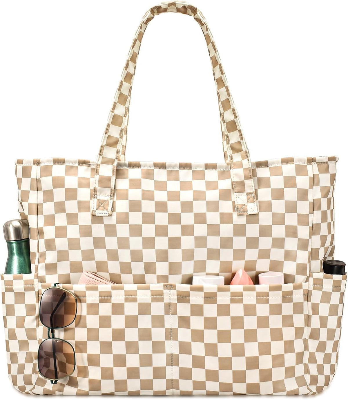 Ventayo – Large Waterproof Beach Tote Bag with Zipper | Sandproof Design for Travel & Vacation Essentials
