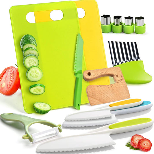 Seguro y divertido: utensilios de cocina Montessori para los más pequeños (13 piezas)