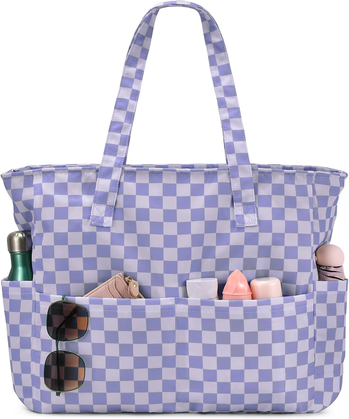 Ventayo – Large Waterproof Beach Tote Bag with Zipper | Sandproof Design for Travel & Vacation Essentials