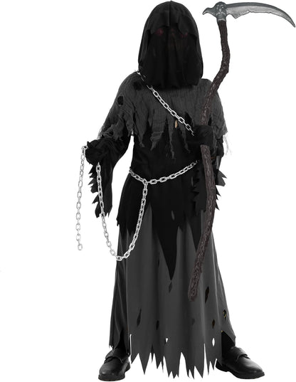 Glowing Eyes Grim Reaper Halloween Costume for Kids – Ventayo