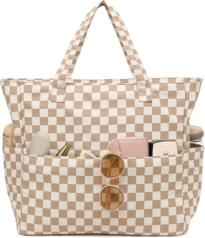 Ventayo – Coastal Collection | Large Waterproof Beach Tote Bag with Zipper & Wet Pocket | Versatile for Travel, Gym, and Grocery