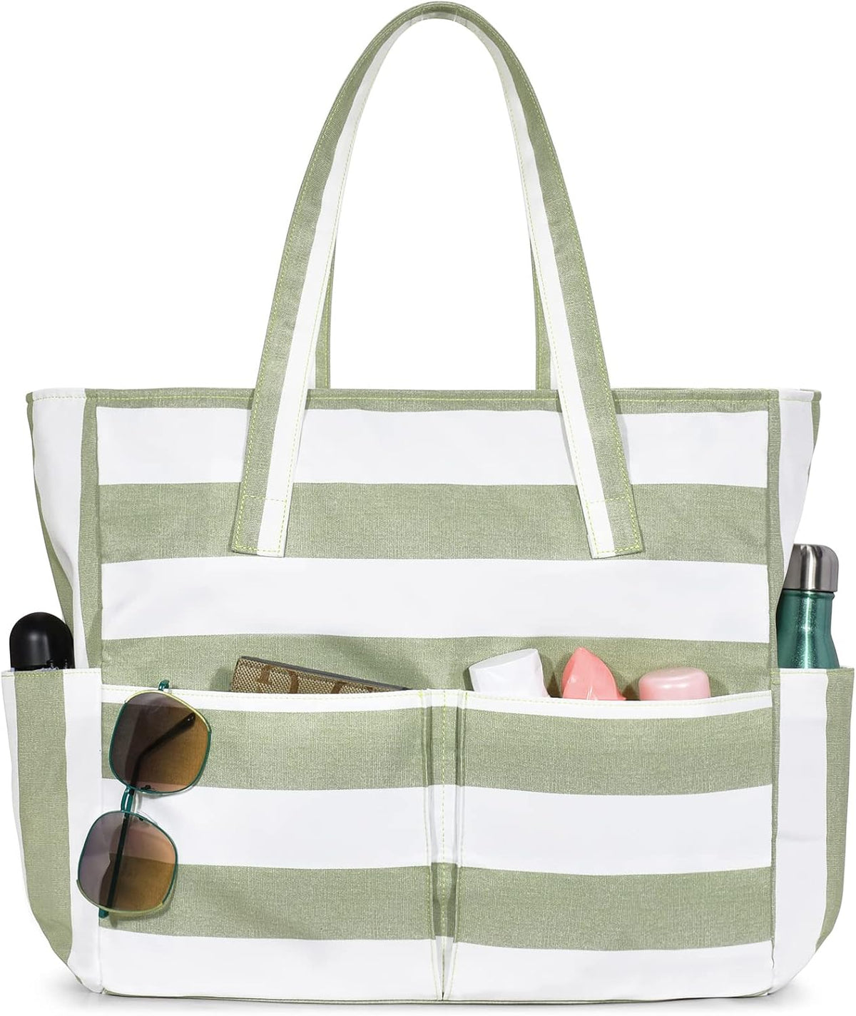 Ventayo – Large Waterproof Beach Tote Bag with Zipper | Sandproof Design for Travel & Vacation Essentials