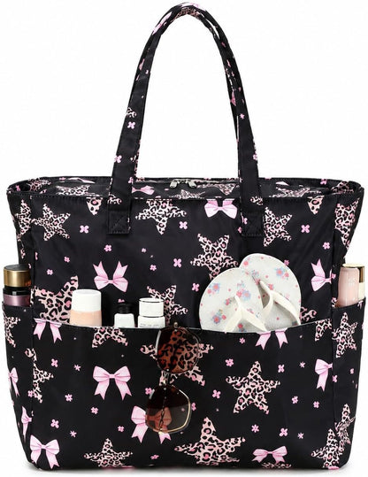 Ventayo – Coastal Collection | Large Waterproof Beach Tote Bag with Zipper & Wet Pocket | Versatile for Travel, Gym, and Grocery
