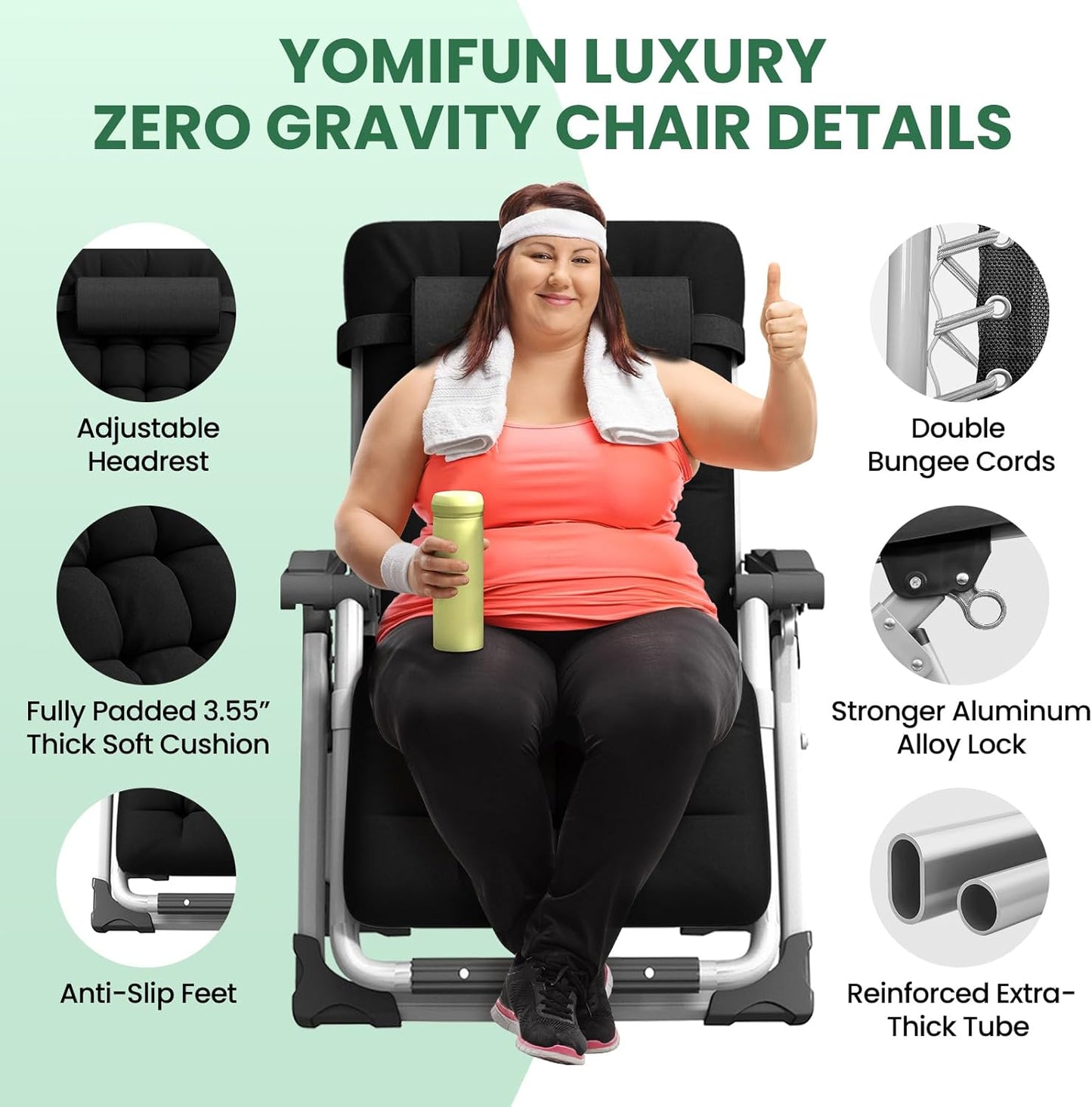 500LB Oversized Zero Gravity Chair