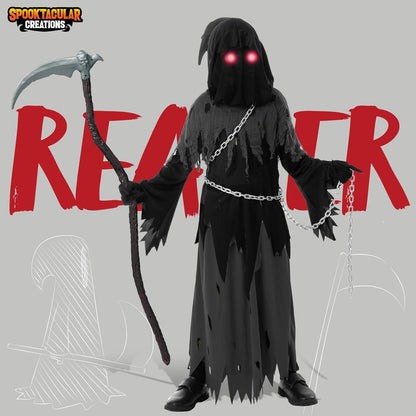 Glowing Eyes Grim Reaper Halloween Costume for Kids – Ventayo
