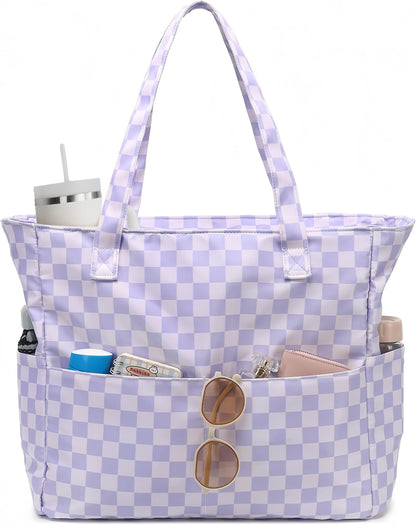 Ventayo – Coastal Collection | Large Waterproof Beach Tote Bag with Zipper & Wet Pocket | Versatile for Travel, Gym, and Grocery