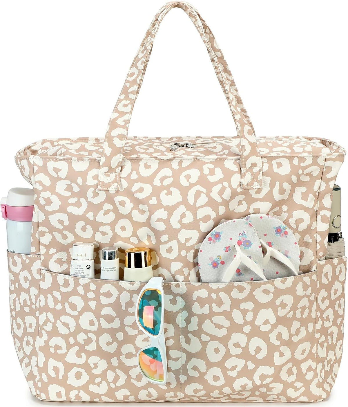 Ventayo – Coastal Collection | Large Waterproof Beach Tote Bag with Zipper & Wet Pocket | Versatile for Travel, Gym, and Grocery