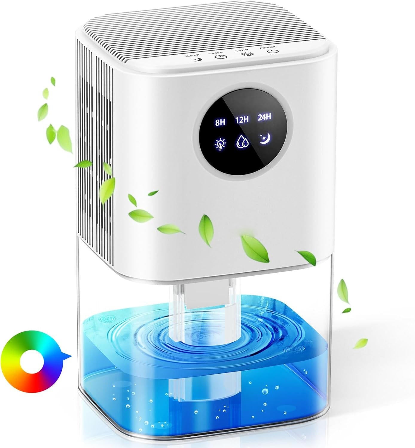 Portable Dehumidifier for Bedroom/Bathroom – Quiet Damp Air Moisture Remover