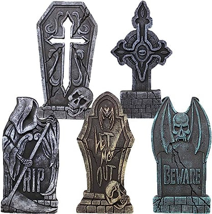 Cross Foam Tombstone Halloween Decoration, 12 Stakes – Ventayo
