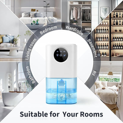 Portable Dehumidifier for Bedroom/Bathroom – Quiet Damp Air Moisture Remover