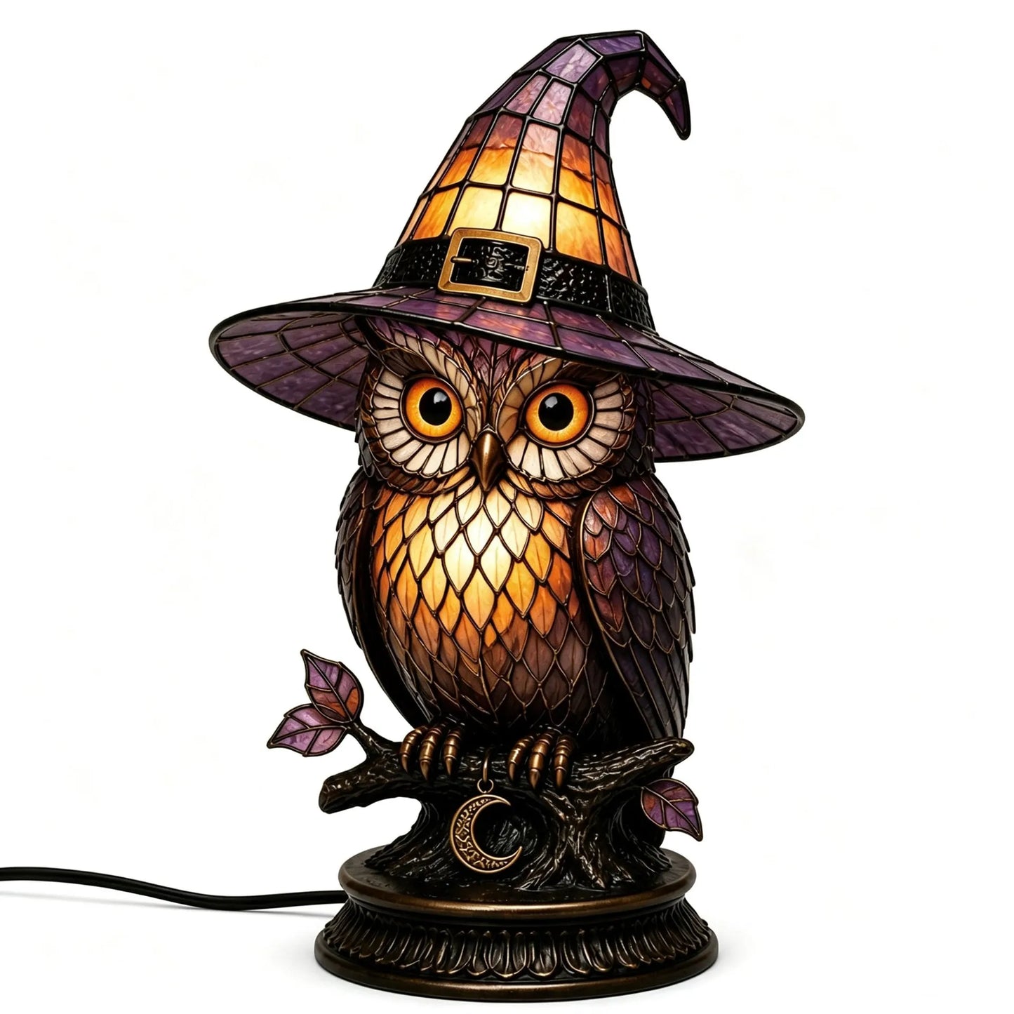 WitchGlow – Vintage Tiffany Style Cat Night Lamp
