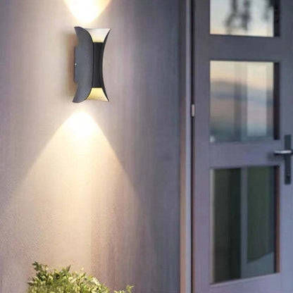 Lámpara de pared exterior moderna LED oro/blanco jardín/corredor