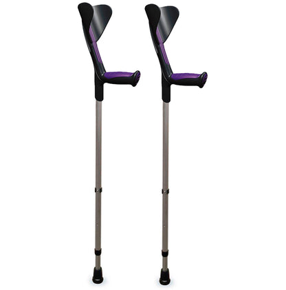 Ergonomic Adjustable Adult Forearm Walking Handicap Crutches 2 PC