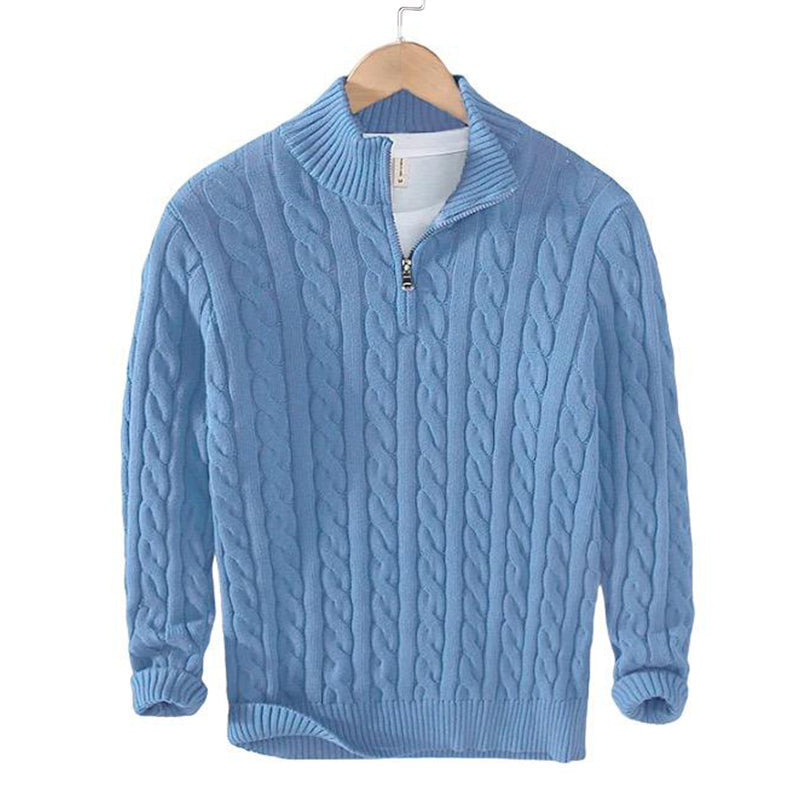 Winter Outfit – Riviera Stroll | Men's Sweater & Trouser Bundle – Elegant & Comfortable Cold Weather Look
