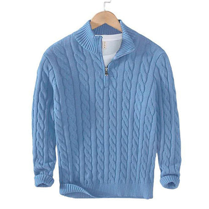 Winter Outfit – Riviera Stroll | Men's Sweater & Trouser Bundle – Elegant & Comfortable Cold Weather Look