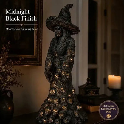 WitchGlow – Spooky Skeleton Witch Ornament