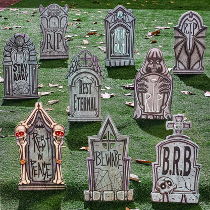 16" 9 Pcs Halloween Tombstones Decorations – Ventayo