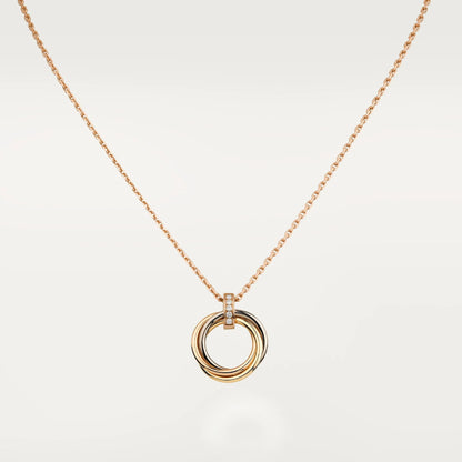 Clytia Love Trinity Necklace,18k Gold Plated