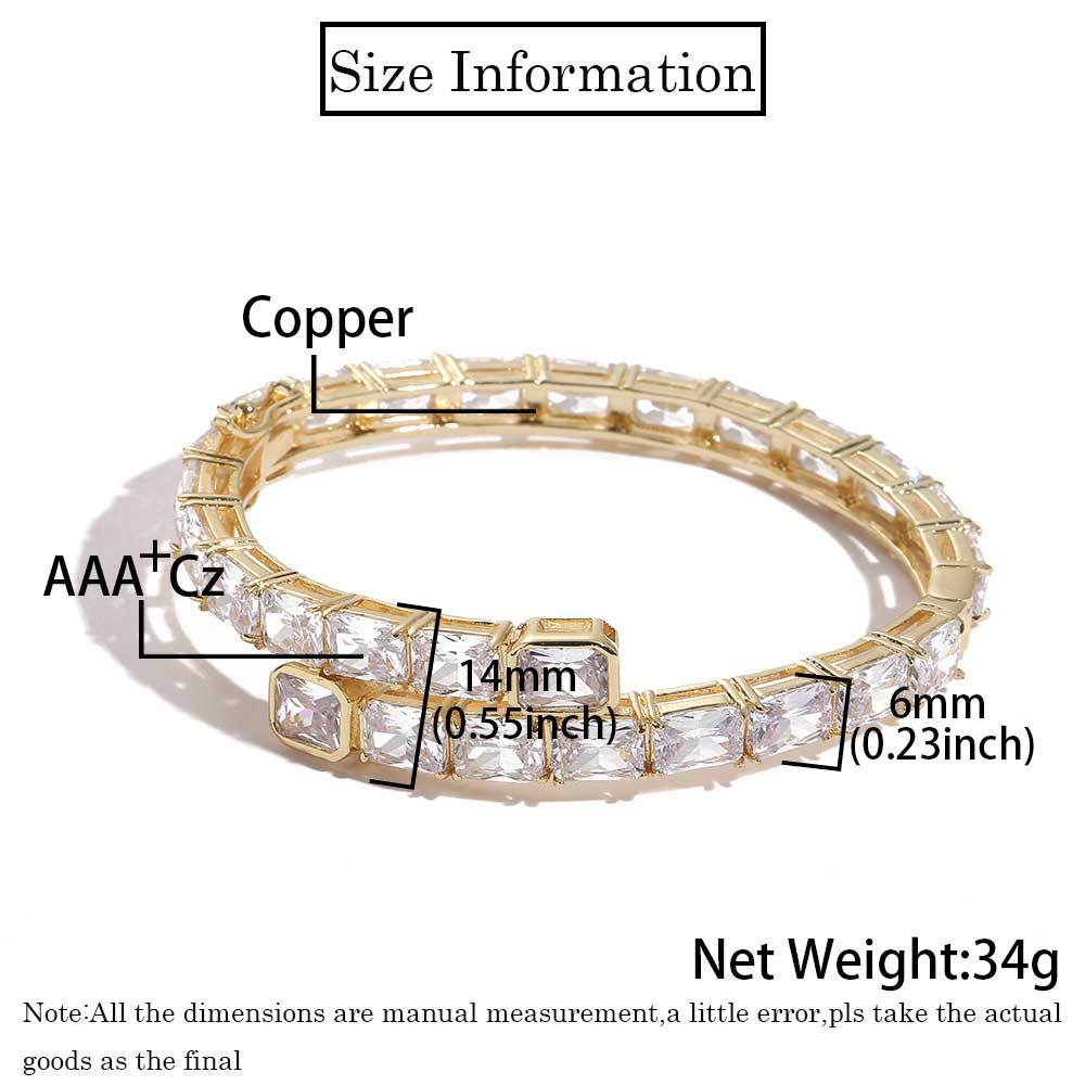 Baguette Zircon Bangle