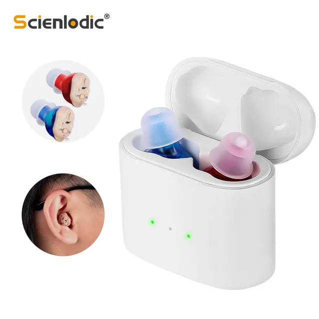 Rechargeable & Invisible Hearing Aids Pair