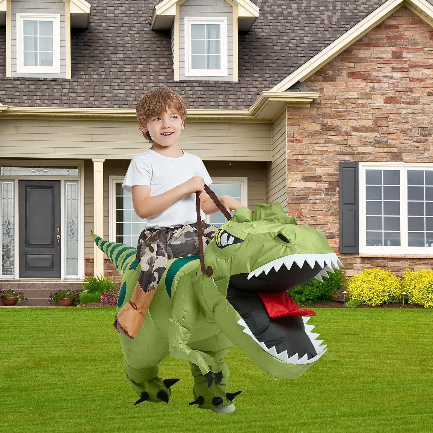 Ventayo – Inflatable T-Rex Costume for Kids with Easy Inflate Design | Fun Halloween Adventure