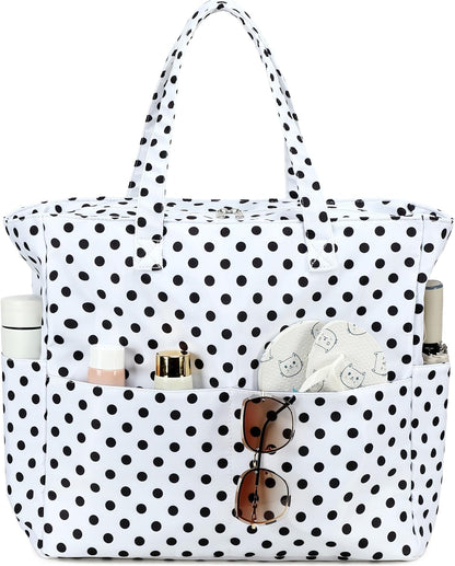 Ventayo – Coastal Collection | Large Waterproof Beach Tote Bag with Zipper & Wet Pocket | Versatile for Travel, Gym, and Grocery