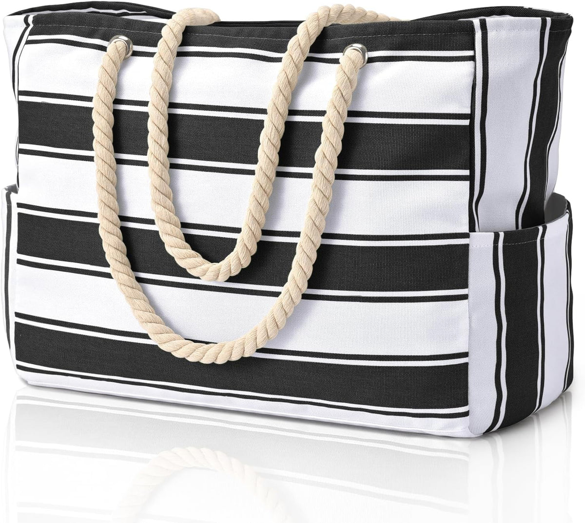 Ventayo – Coastal Collection | Large Waterproof Beach Tote Bag with Zipper Closure | Sandproof Design for Effortless Summer Adventures