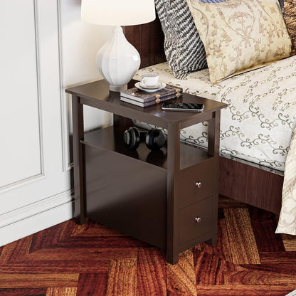 Minimalist Chair Side End Table With Drawers