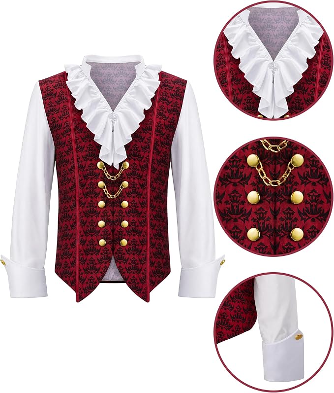 Men's Vampire Costume with Cape - Dracula Halloween Outfit – Ventayo