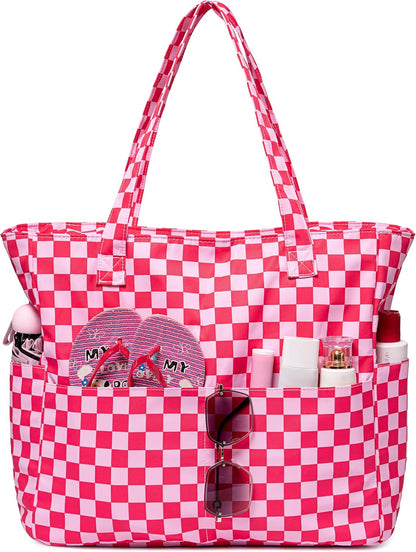 Ventayo – Coastal Collection | Large Waterproof Beach Tote Bag with Zipper & Wet Pocket | Versatile for Travel, Gym, and Grocery