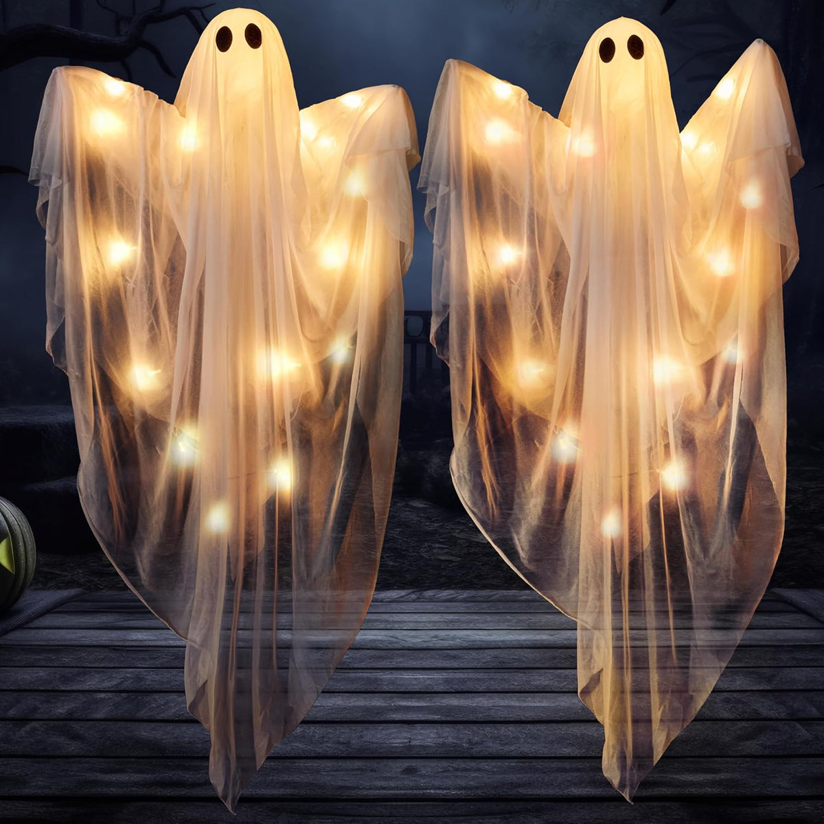 2 Pcs 35.5” Halloween Light up Hanging Ghost – Ventayo