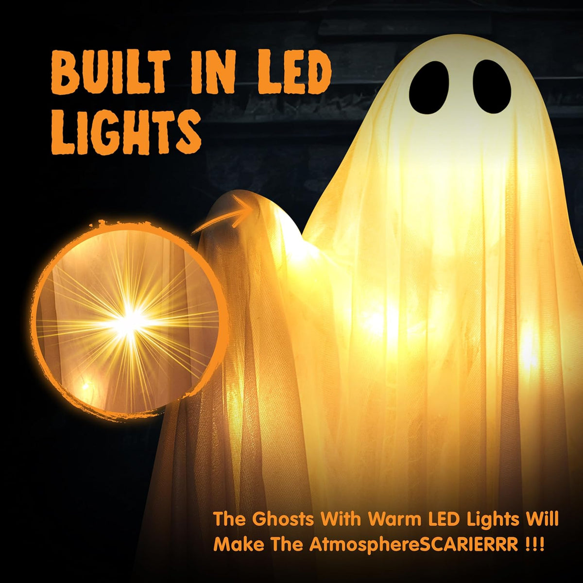 2 Pcs 35.5” Halloween Light up Hanging Ghost – Ventayo